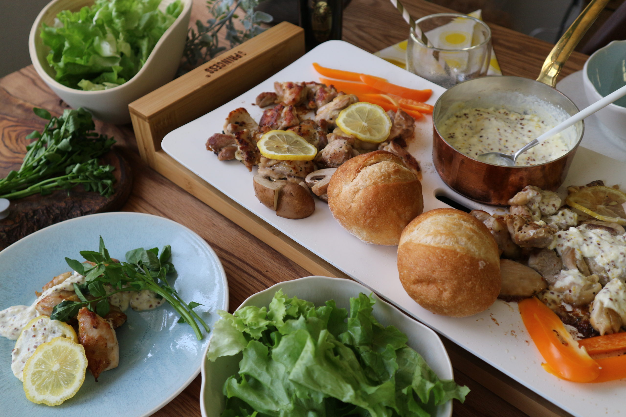 鶏肉のレモンクリームチーズパーティー3471